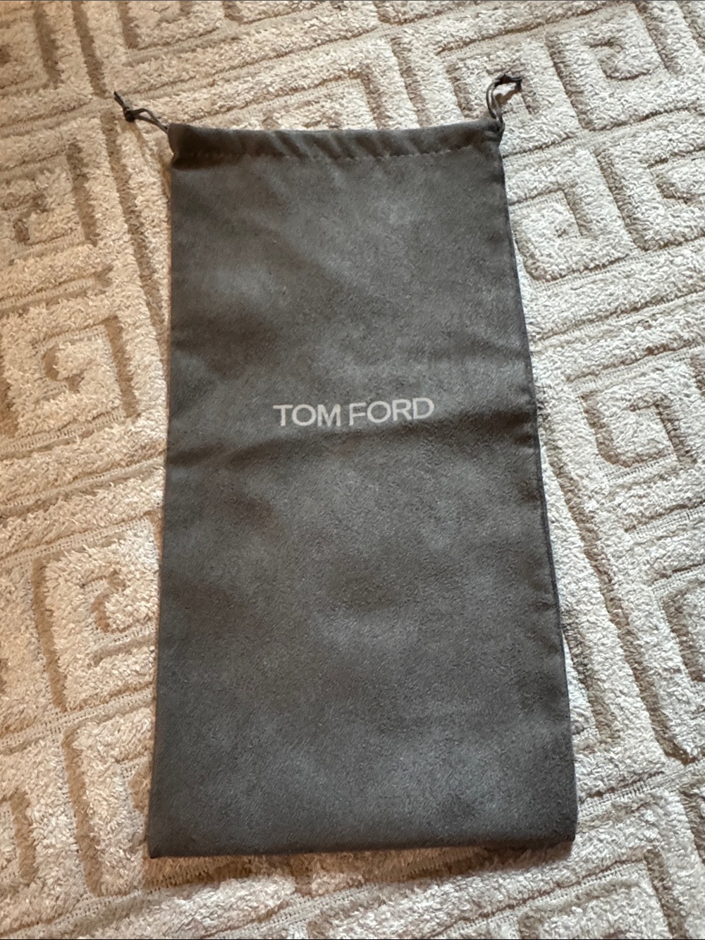 Tom Ford Dark Gray Drawstring Dust Bag for Men